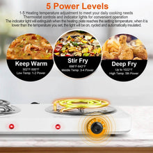 Load image into Gallery viewer, Portable Coil Heating Hot Plate Stove Countertop
