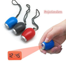 将图片加载到图库查看器，Portable Digital Projection Alarm Clock Key Chains Mini Projector LED Clock Portable Digital Projection Alarm Clock Key Chains Mini Projector LED Clock Carry Time Flashlight Clock Hanging Rope Carry Time Flashlight Clock Hanging Rope Table Decor
