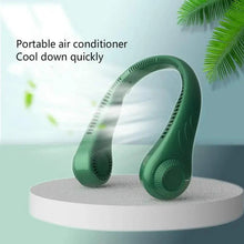 Load image into Gallery viewer, Portable Hanging USB Neck Fan Lazy Hanging Neck Small Wearable Personal Mini Electric Fans 3 Speed Adjustments Hands Free Design For Summber

