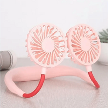Load image into Gallery viewer, Portable Hanging USB Neck Fan Lazy Hanging Neck Small Wearable Personal Mini Electric Fans 3 Speed Adjustments Hands Free Design For Summber
