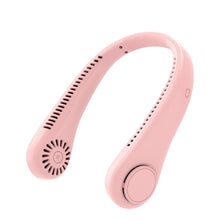 将图片加载到图库查看器，Portable Headphone Design Mini Neck Fan 3 Speeds Hands Free Bladeless Fan Neck Fan Portable Bladeless Fan 5000mAh Battery Rechargeable Personal Fan 3 Speed Adjustable Hands Free Wearable Fan for Travel
