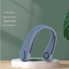 Load image into Gallery viewer, Portable Neck Fan Electric Wireless Fan Rechargeable USB Mini Fan Bladeless Personal Fans Hanging Neck Cooler for Outdoor Sports Headphone Design Neck Air Conditioner with 3 Wind Speed for Outdoor Indoor

