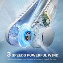 将图片加载到图库查看器，Portable Neck Fan USB Rechargeable Bladeless Mini Electric Fan Silent Neckband Wearable Cooling Fan for Sports Travel Portable Bladeless Rechargeable Electric Fan for Travel
