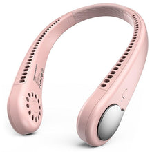 将图片加载到图库查看器，Portable Neck Fan USB Rechargeable Bladeless Mini Electric Fan Silent Neckband Wearable Cooling Fan for Sports Travel Portable Bladeless Rechargeable Electric Fan for Travel
