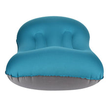 Load image into Gallery viewer, Portable Outdoor Travel Camping Pillow Compressible Inflatable Cushion Soft Neck Protective Head Rest Pillow Durable Portable Fold Outdoor Travel Sleep Pillow Air Inflatable Cushion Break Travel Plane Hotel Rest Ultralight Inflatable PVC Nylon Air Pillow

