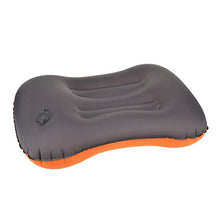 Load image into Gallery viewer, Portable Outdoor Travel Camping Pillow Compressible Inflatable Cushion Soft Neck Protective Head Rest Pillow Durable Portable Fold Outdoor Travel Sleep Pillow Air Inflatable Cushion Break Travel Plane Hotel Rest Ultralight Inflatable PVC Nylon Air Pillow
