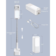 Load image into Gallery viewer, Portable Phone Holder with LED Dimmable Light
