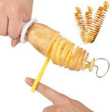 Load image into Gallery viewer, Portable Potato BBQ Skewers For Camping Chips Maker slicer Potato Spiral Cutter Barbecue Tools Kitchen Accessories Kitchen Gadget Potato Slicer Multi-Functional Hand Curler Cyclone Potato Slicer BBQ Skewer
