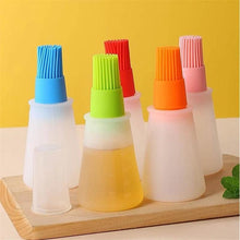 将图片加载到图库查看器，Portable Silicone Oil Bottle with Brush Oil Dispenser Liquid Oil Pastry Kitchen Baking BBQ Tool Kitchen Tools BBQ Baking Gadgets Silicon Oil Bottle Brush  Baking or Grilling Frying BBQ
