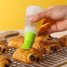 将图片加载到图库查看器，Portable Silicone Oil Bottle with Brush Oil Dispenser Liquid Oil Pastry Kitchen Baking BBQ Tool Kitchen Tools BBQ Baking Gadgets Silicon Oil Bottle Brush  Baking or Grilling Frying BBQ
