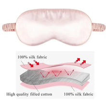 Load image into Gallery viewer, Portable Sleeping Eye Mask Cover Eye Patch Smooth Blindfold Rest Relax Eye Cover Soft And Comfortable Night Blindfold For Women
