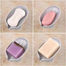 Load image into Gallery viewer, Portable Soap Dish Leaf Shape Soap Holder Leaf Shaped Soap Box Soap Dish For Bathroom Suction Cup Bathroom Storage For Soap Soap Dishes Sponge Container with Suction Cup Leaf Shape Self Draining for Bathroom Kitchen Sink
