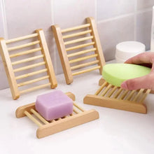 将图片加载到图库查看器，Portable Soap Dishes Natural Wood Soap Tray Holder Dish Storage Bath Shower Plate Home Bathroom Wash Soap Holder Home Bamboo Wood Soap Holder Bathroom Wooden Soap Case Hand Craft Bathtub Shower Dish Accessories
