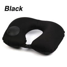 将图片加载到图库查看器，Portable U-Shape Inflatable Travel Pillow Car Head Rest Air Cushion for Travel Office Nap Head Rest Air Cushion Neck Pillow  Inflatable Travel Neck Pillows Hand Press U-Shaped Headrest Cushion Compressible Ergonomic Inflating Pillows for Neck Support
