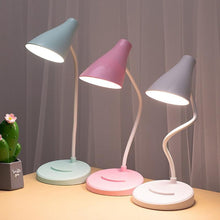 Load image into Gallery viewer, Portable USB Rechargeable LED Folding Desk Lamp Eye Protection Touch Dimming Working Reading Table Lamp  For Book Bed Office Decorative Table Lamp Cute Study Lamps for Bedroom Décor
