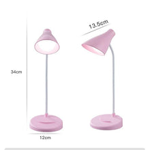 Load image into Gallery viewer, Portable USB Rechargeable LED Folding Desk Lamp Eye Protection Touch Dimming Working Reading Table Lamp  For Book Bed Office Decorative Table Lamp Cute Study Lamps for Bedroom Décor
