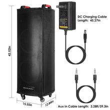 将图片加载到图库查看器，Portable Wireless Party Speaker Colorful Lights DJ PA System
