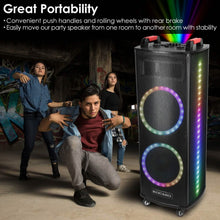 将图片加载到图库查看器，Portable Wireless Party Speaker Colorful Lights DJ PA System
