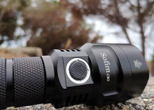 Load image into Gallery viewer, Powerful Flashlight Rechargeable Waterproof Searchlight Powerful Long Beam Distance LED Super Bright Flashlight Cree Torch with  Ramping Indicator USB Charger Super Bright Torch Best For Hiking Hunting Camping Outdoor Sport
