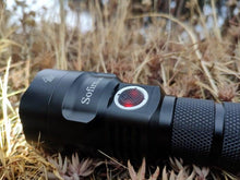Load image into Gallery viewer, Powerful Flashlight Rechargeable Waterproof Searchlight Powerful Long Beam Distance LED Super Bright Flashlight Cree Torch with  Ramping Indicator USB Charger Super Bright Torch Best For Hiking Hunting Camping Outdoor Sport
