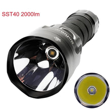 Load image into Gallery viewer, Powerful Flashlight Rechargeable Waterproof Searchlight Powerful Long Beam Distance LED Super Bright Flashlight Cree Torch with  Ramping Indicator USB Charger Super Bright Torch Best For Hiking Hunting Camping Outdoor Sport
