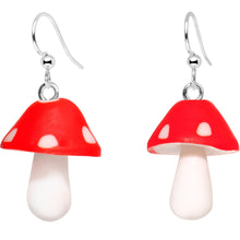将图片加载到图库查看器，Handcrafted Silver Plated Trippy Mushrooms Fishhook Earrings
