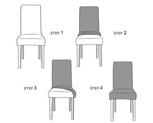 Load image into Gallery viewer, Print Pattened Dining Chair Cover Spandex Elastic Chair Slipcover Stretch Case For Chairs Wedding Hotel Banquet  Fit Stretch Short Dining Room Chair Covers with Printed Pattern Banquet Chair Seat Protector Slipcover For Home Party Hotel Wedding Ceremony
