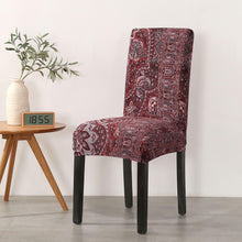 Load image into Gallery viewer, Print Pattened Dining Chair Cover Spandex Elastic Chair Slipcover Stretch Case For Chairs Wedding Hotel Banquet  Fit Stretch Short Dining Room Chair Covers with Printed Pattern Banquet Chair Seat Protector Slipcover For Home Party Hotel Wedding Ceremony
