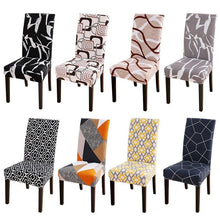 Load image into Gallery viewer, Printed Chair Cover Spandex Stretch Durable Soft Seat Chair Covers Slipcovers for Kitchen Dining Room Wedding Banquet Hotel  Chair Covers for Dining Room Stretch Spandex Removable Washable Anti-dust Seat Slipcover  Protector for Hotel Office Ceremony
