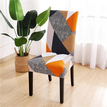 Load image into Gallery viewer, Printed Chair Cover Spandex Stretch Durable Soft Seat Chair Covers Slipcovers for Kitchen Dining Room Wedding Banquet Hotel  Chair Covers for Dining Room Stretch Spandex Removable Washable Anti-dust Seat Slipcover  Protector for Hotel Office Ceremony

