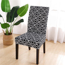 Load image into Gallery viewer, Printed Chair Cover Spandex Stretch Durable Soft Seat Chair Covers Slipcovers for Kitchen Dining Room Wedding Banquet Hotel  Chair Covers for Dining Room Stretch Spandex Removable Washable Anti-dust Seat Slipcover  Protector for Hotel Office Ceremony
