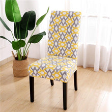 Load image into Gallery viewer, Printed Chair Cover Spandex Stretch Durable Soft Seat Chair Covers Slipcovers for Kitchen Dining Room Wedding Banquet Hotel  Chair Covers for Dining Room Stretch Spandex Removable Washable Anti-dust Seat Slipcover  Protector for Hotel Office Ceremony
