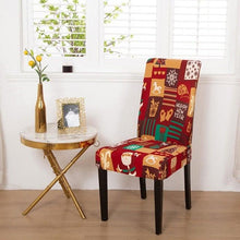 将图片加载到图库查看器，Printed Chair Cover Washable Removable Big Elastic Seat Arm Covers Slipcovers Stretch For Banquet Hotel Printed Dining Chair Slipcovers, Removable Washable Soft Spandex Stretch Chair Covers Banquet Chair

