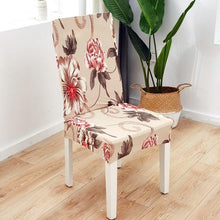 Load image into Gallery viewer, Printed Polyester Fabric Chair Cover Washable Chair Covers Seat Slipcovers Stretch Dining Seat Case For Home Stretch Removable Washable Dining Room Chair Protector Slipcovers/Home Decor Dining Room Seat Cover Multiple Styles
