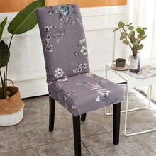 Load image into Gallery viewer, Printed Polyester Fabric Chair Cover Washable Chair Covers Seat Slipcovers Stretch Dining Seat Case For Home Stretch Removable Washable Dining Room Chair Protector Slipcovers/Home Decor Dining Room Seat Cover Multiple Styles
