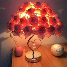 Load image into Gallery viewer, Modern Wedding Decoration Table Lamp Valentine's Day Gift marriage Bedroom Bedside Desk Lamp Creative Roses Flower Light Decorative Table Lamp Cute Study Lamps for Bedroom Décor
