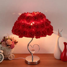 Load image into Gallery viewer, Modern Wedding Decoration Table Lamp Valentine's Day Gift marriage Bedroom Bedside Desk Lamp Creative Roses Flower Light Decorative Table Lamp Cute Study Lamps for Bedroom Décor
