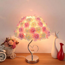 Load image into Gallery viewer, Modern Wedding Decoration Table Lamp Valentine's Day Gift marriage Bedroom Bedside Desk Lamp Creative Roses Flower Light Decorative Table Lamp Cute Study Lamps for Bedroom Décor
