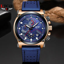 将图片加载到图库查看器，Men's Waterproof Modern Watch With Leather Belts, Stainless Steel Case Excellent Look Perfect Gift
