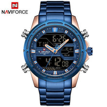 Load image into Gallery viewer, Mens Wrist Watch, Waterproof Analog Digital Watches Multifunction Stainless Steel Business Watches For Man Perfect Gift
