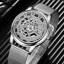 Load image into Gallery viewer, Unisex Metal Silver Watch With Steel Bracelet Unique Design Perfect Gift For Your Loved One
