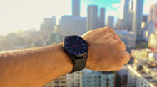 Load image into Gallery viewer, Black Men's Elegant Watch With Date Display And Quilted Leather Straps Unique Design Perfect Gift
