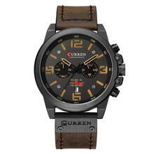 Load image into Gallery viewer, Retro  Waterproof Watch With Chronometers Steel Case And Leather Belts Unique Design Excellent Look Perfect Gift For Your Man
