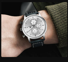 将图片加载到图库查看器，2021 New Business Men Watch Full Steel Quartz Luxury Casual Waterproof Leather Sports Male Wristwatch
