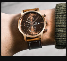 将图片加载到图库查看器，2021 New Business Men Watch Full Steel Quartz Luxury Casual Waterproof Leather Sports Male Wristwatch
