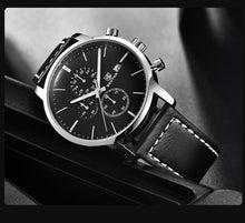 将图片加载到图库查看器，2021 New Business Men Watch Full Steel Quartz Luxury Casual Waterproof Leather Sports Male Wristwatch
