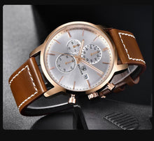 将图片加载到图库查看器，2021 New Business Men Watch Full Steel Quartz Luxury Casual Waterproof Leather Sports Male Wristwatch
