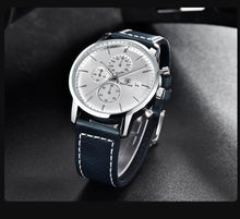 将图片加载到图库查看器，2021 New Business Men Watch Full Steel Quartz Luxury Casual Waterproof Leather Sports Male Wristwatch
