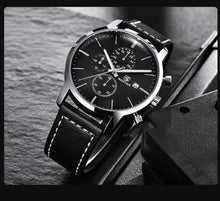 将图片加载到图库查看器，2021 New Business Men Watch Full Steel Quartz Luxury Casual Waterproof Leather Sports Male Wristwatch
