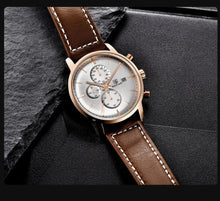 将图片加载到图库查看器，2021 New Business Men Watch Full Steel Quartz Luxury Casual Waterproof Leather Sports Male Wristwatch
